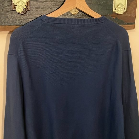 2/$30 J. Crew Blue Cotton Sweater Size Large - Picture 10 of 14